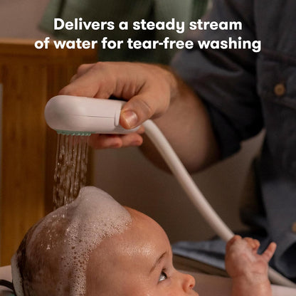 Baby Control The Flow Bath Rinse Cup, Tear Free Rinser to Wash Hair and Body with Easy Grip Handle and Removable Rain Shower, Made in USA