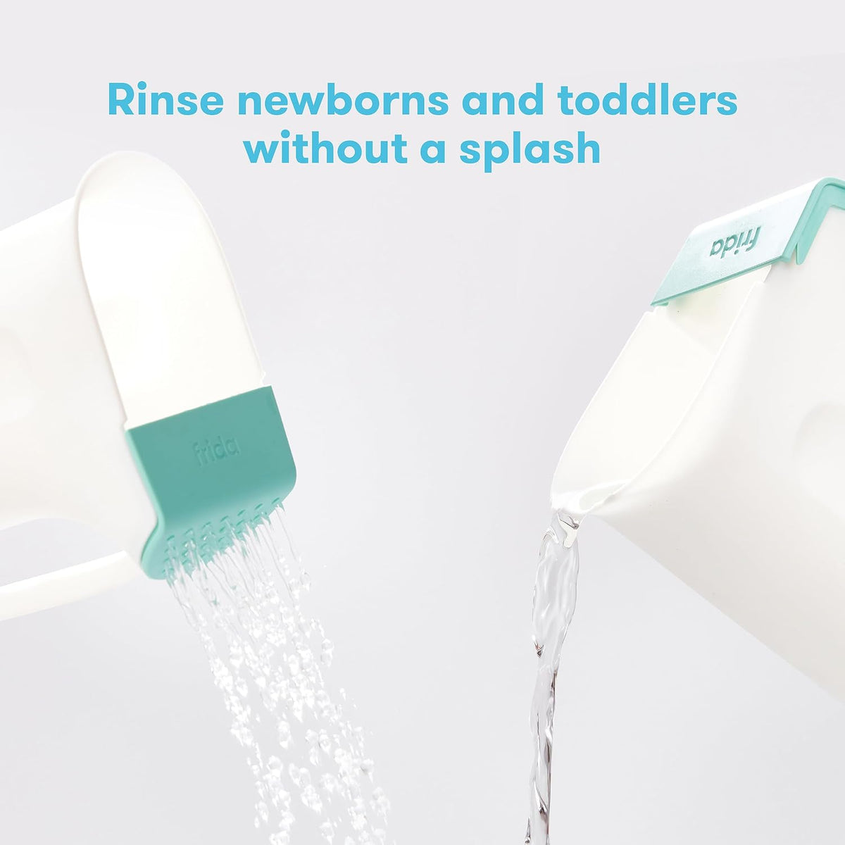 Baby Control The Flow Bath Rinse Cup, Tear Free Rinser to Wash Hair and Body with Easy Grip Handle and Removable Rain Shower, Made in USA