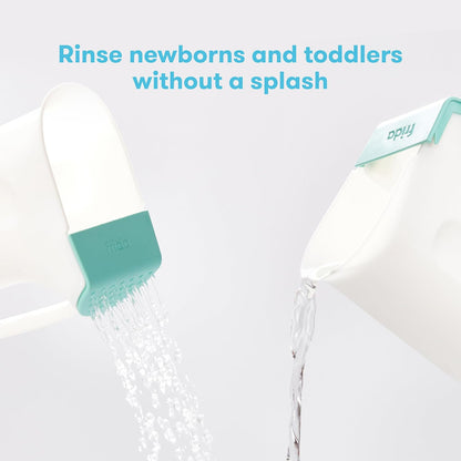Baby Control The Flow Bath Rinse Cup, Tear Free Rinser to Wash Hair and Body with Easy Grip Handle and Removable Rain Shower, Made in USA