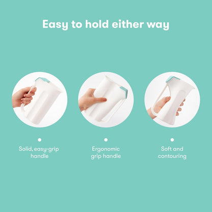 Baby Control The Flow Bath Rinse Cup, Tear Free Rinser to Wash Hair and Body with Easy Grip Handle and Removable Rain Shower, Made in USA