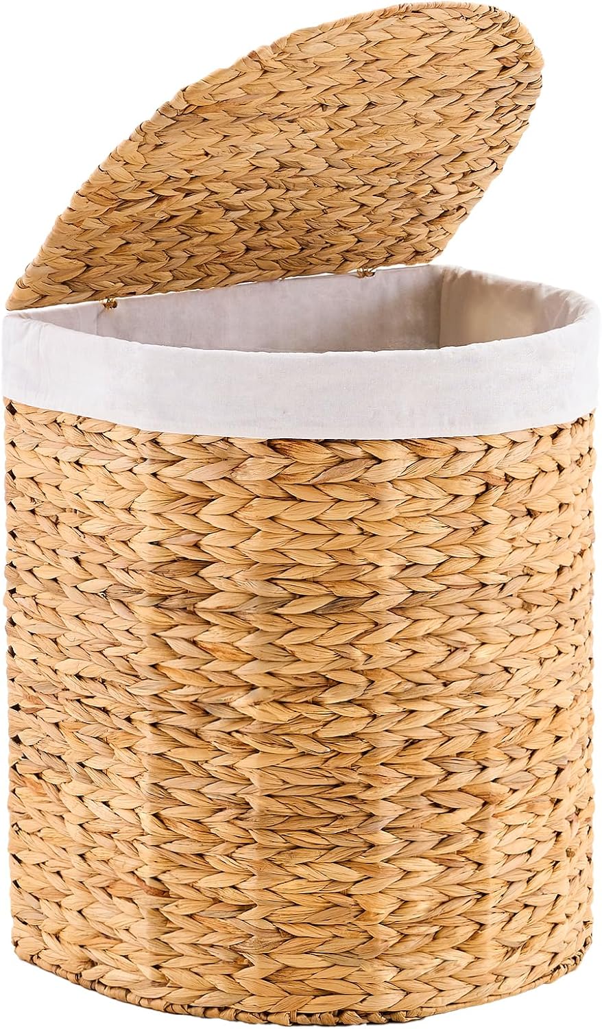 Half Moon Natural Water Hyacinth Laundry Hamper, 120L, Natural