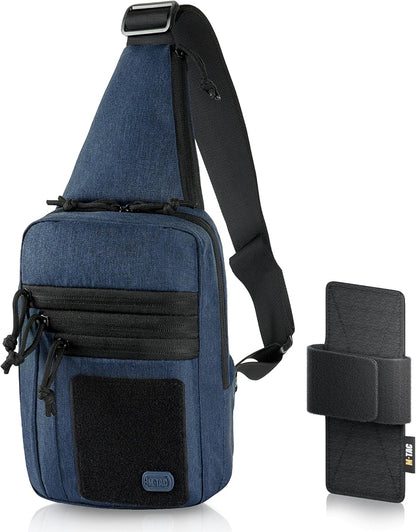 CCW Sling Bag for Men & Women - EDC Shoulder Bag Tactical - Crossbody Concealed Carry Bag - Mens Chest Pack (Olive Loop Panel)