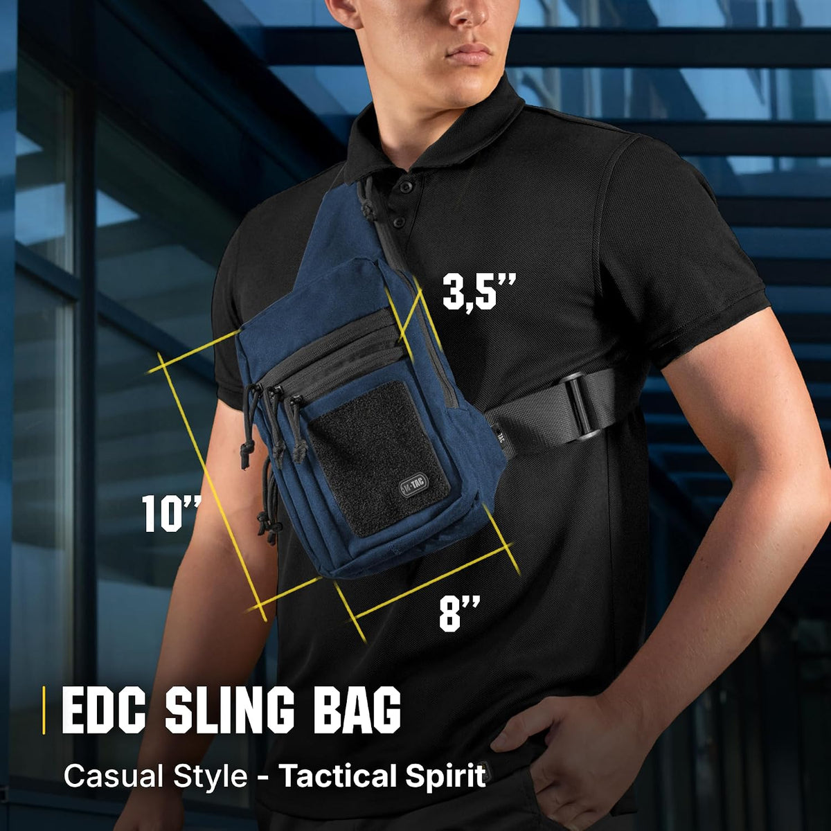 CCW Sling Bag for Men & Women - EDC Shoulder Bag Tactical - Crossbody Concealed Carry Bag - Mens Chest Pack (Olive Loop Panel)