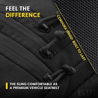 CCW Sling Bag for Men & Women - EDC Shoulder Bag Tactical - Crossbody Concealed Carry Bag - Mens Chest Pack (Olive Loop Panel)