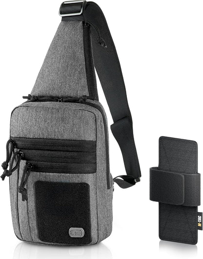 CCW Sling Bag for Men & Women - EDC Shoulder Bag Tactical - Crossbody Concealed Carry Bag - Mens Chest Pack (Olive Loop Panel)