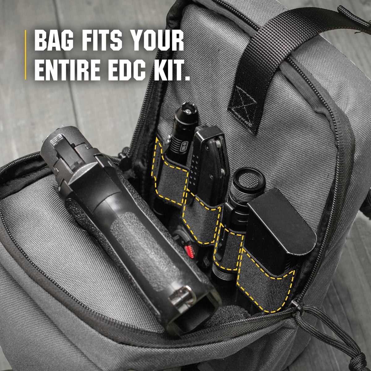 CCW Sling Bag for Men & Women - EDC Shoulder Bag Tactical - Crossbody Concealed Carry Bag - Mens Chest Pack (Olive Loop Panel)