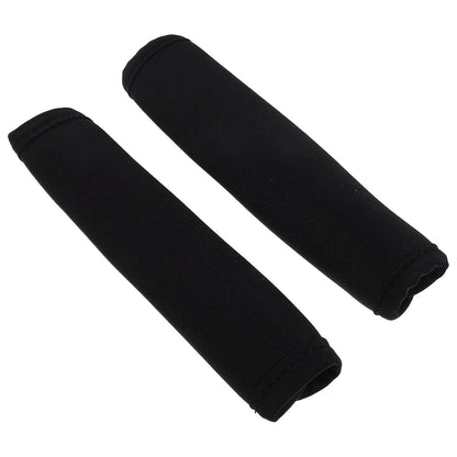 2pcs Universal Black Fabric Stroller Handle Cover with Stylish Upgrade, Soft Handlebar Protector Sleeve for Pram, for Outdoor Walks, Year-Round Use