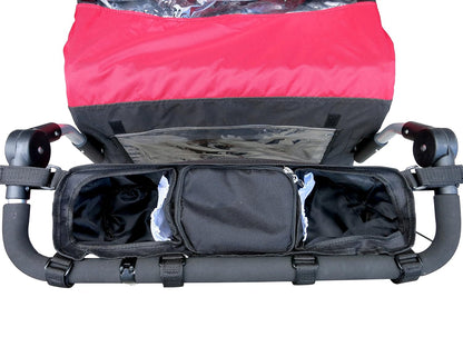 Booyah Double Stroller Organizer - Fits Clevr, Aosom & Best Choice Double Baby & Pet Strollers