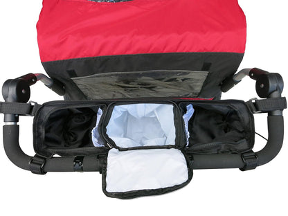 Booyah Double Stroller Organizer - Fits Clevr, Aosom & Best Choice Double Baby & Pet Strollers