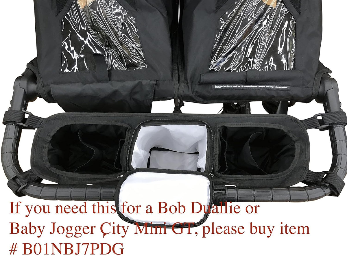 Booyah Double Stroller Organizer - Fits Clevr, Aosom & Best Choice Double Baby & Pet Strollers