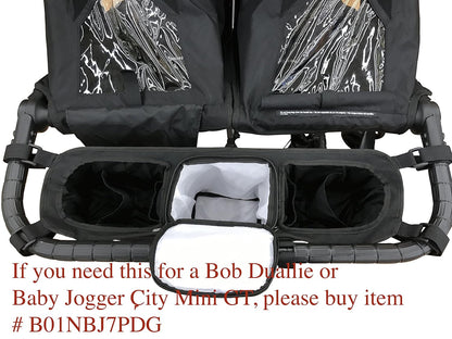 Booyah Double Stroller Organizer - Fits Clevr, Aosom & Best Choice Double Baby & Pet Strollers