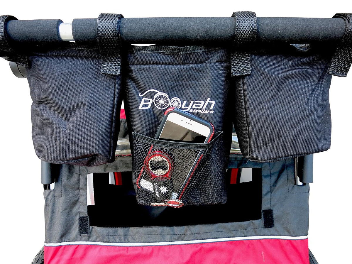 Booyah Double Stroller Organizer - Fits Clevr, Aosom & Best Choice Double Baby & Pet Strollers