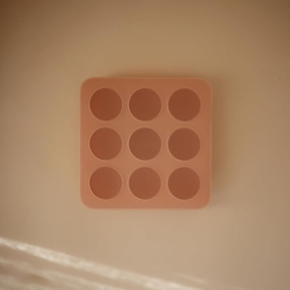 Silicone Baby Food Freezer Tray with Lid | 9 Cups x 1.5oz | BPA Free Storage Container (Blush)