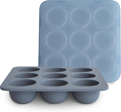 Silicone Baby Food Freezer Tray with Lid | 9 Cups x 1.5oz | BPA Free Storage Container (Blush)