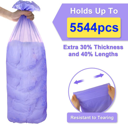 Diaper Pail Refill Bags Fits Dekor Classic 8 Pack for 5544 Diapers