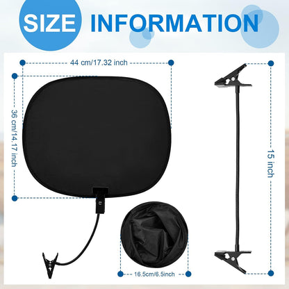 2 Pcs Laptop Sun Shade Black, Monitor Visor with Adjustable Clips