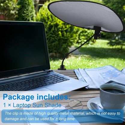 2 Pcs Laptop Sun Shade Black, Monitor Visor with Adjustable Clips