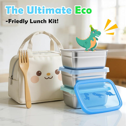 8oz Small (1 CUP) Stainless Steel Snack Containers for Kids | Reusable Easy Open Toddler Snack Containers with Silicone Lids | Stackable Toddler Lunch Box for Daycare, School and Travel
