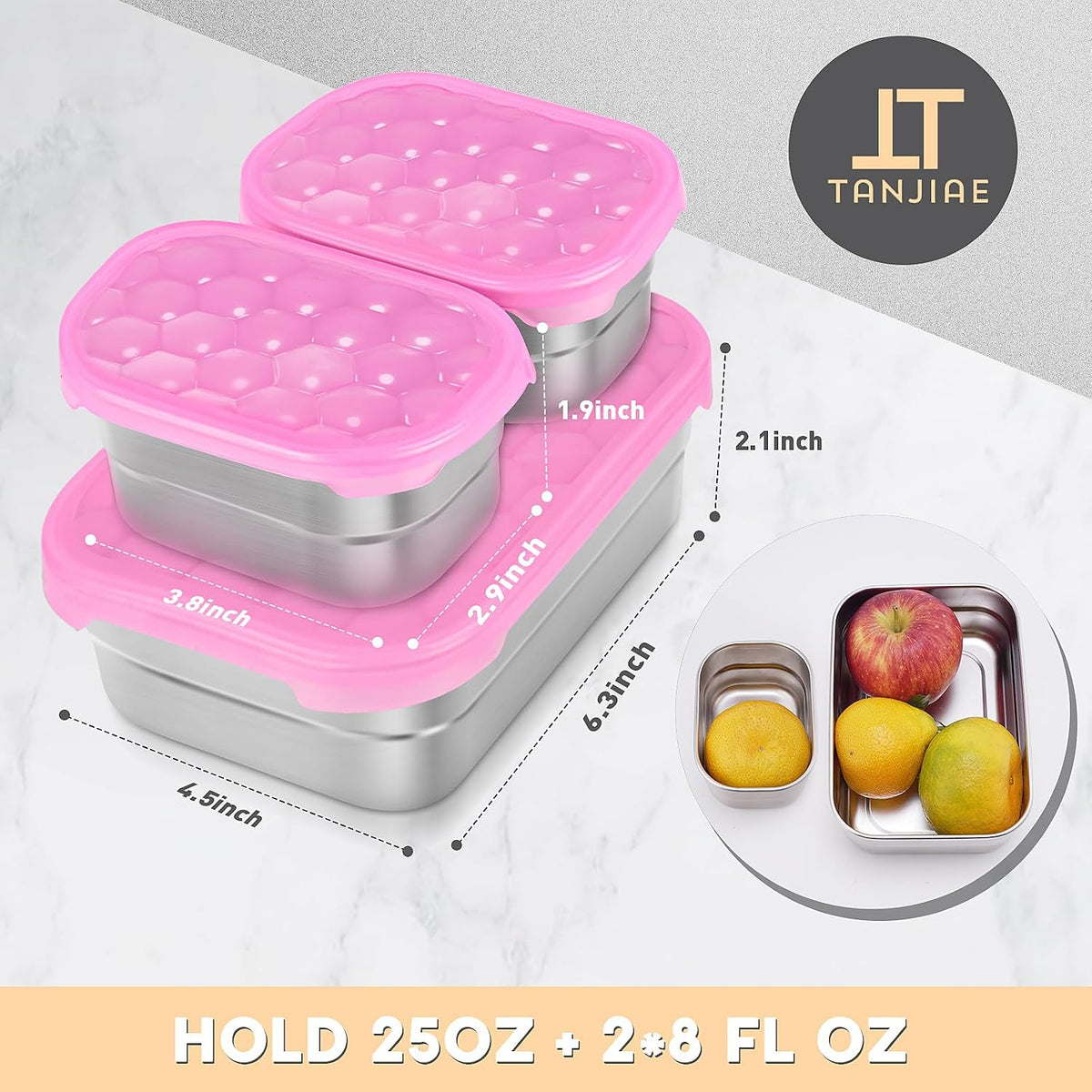 8oz Small (1 CUP) Stainless Steel Snack Containers for Kids | Reusable Easy Open Toddler Snack Containers with Silicone Lids | Stackable Toddler Lunch Box for Daycare, School and Travel