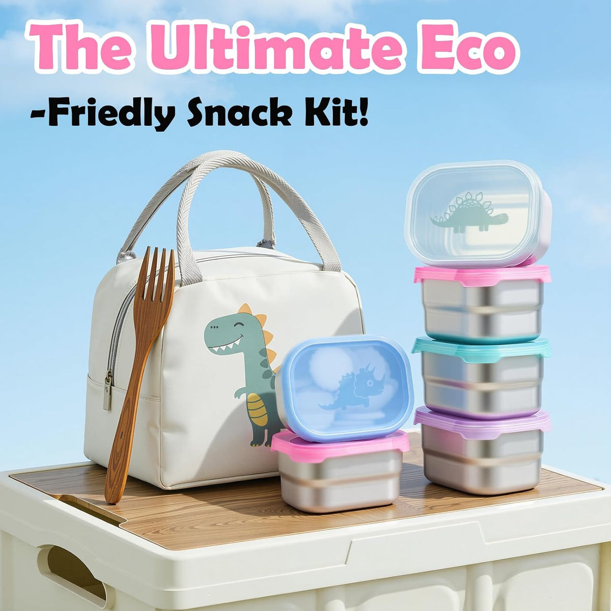 8oz Small (1 CUP) Stainless Steel Snack Containers for Kids | Reusable Easy Open Toddler Snack Containers with Silicone Lids | Stackable Toddler Lunch Box for Daycare, School and Travel