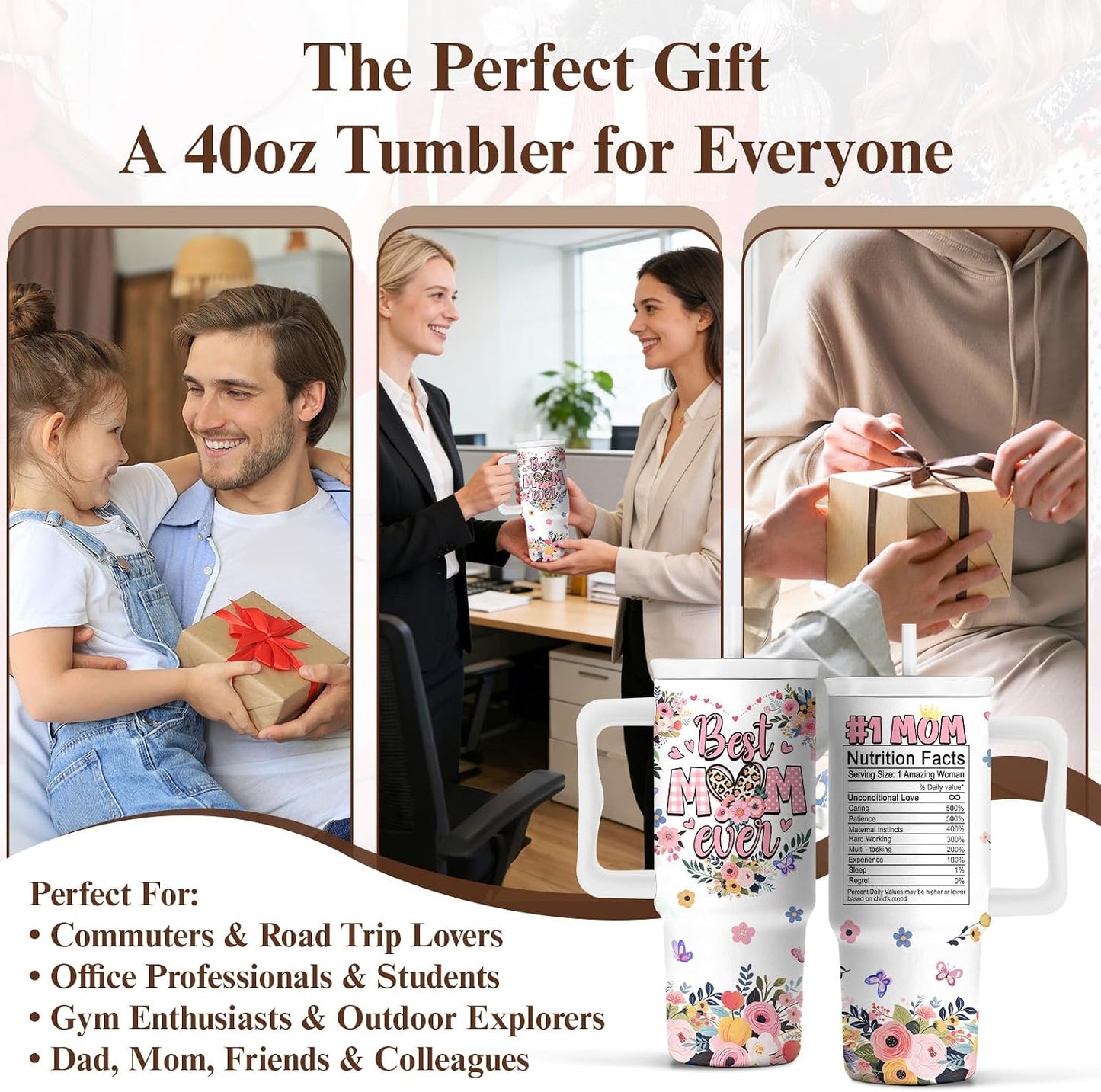 Gifts for Women Employees from Boss - Difference Maker Tumbler 40oz with Handle and Straw, Female Employee Appreciation Gift, Thank You Tumbler for Women, Staff Christmas Gift