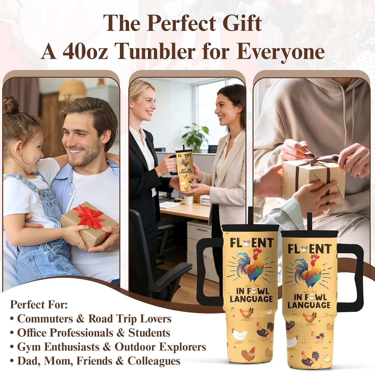 Gifts for Women Employees from Boss - Difference Maker Tumbler 40oz with Handle and Straw, Female Employee Appreciation Gift, Thank You Tumbler for Women, Staff Christmas Gift