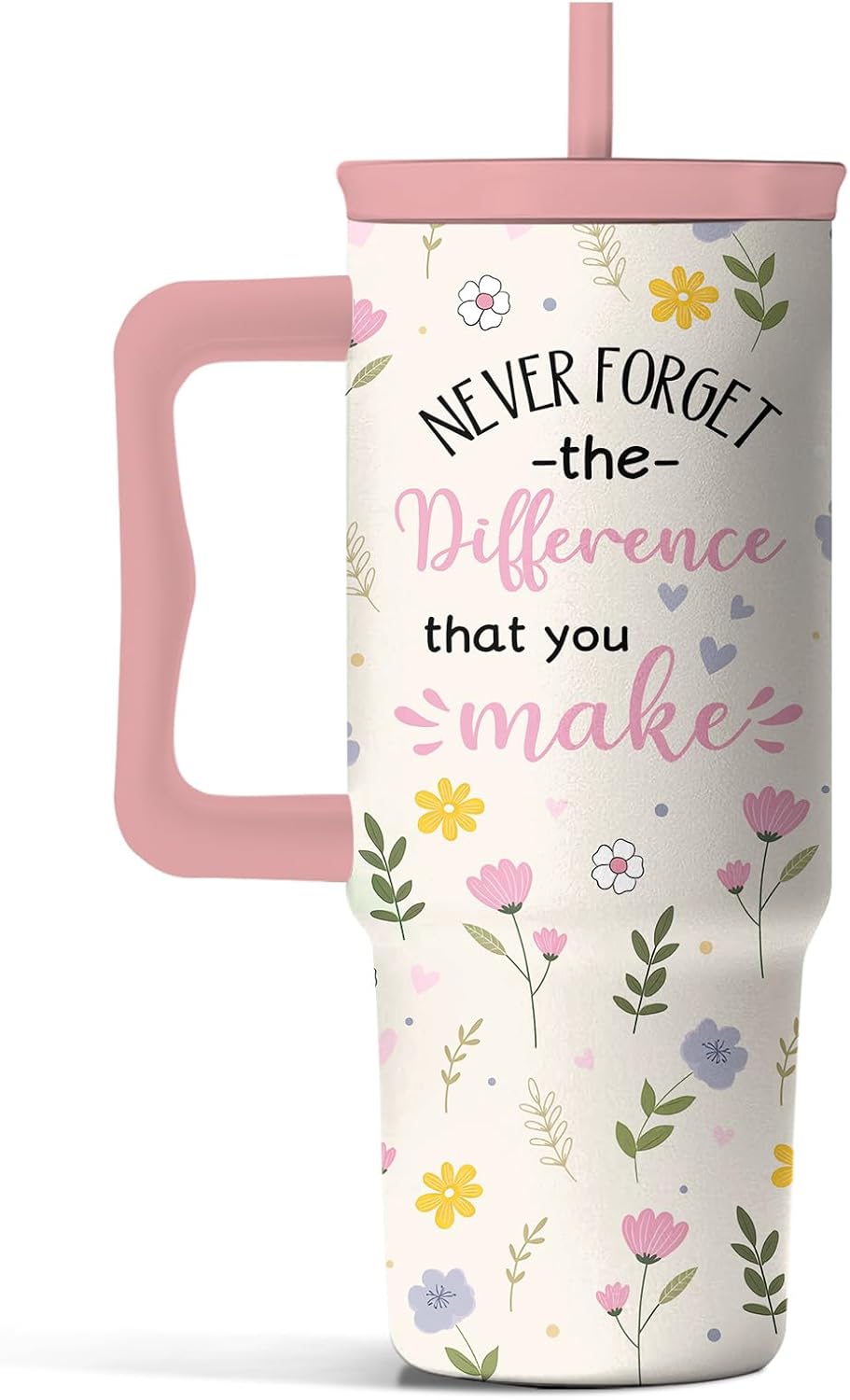 Gifts for Women Employees from Boss - Difference Maker Tumbler 40oz with Handle and Straw, Female Employee Appreciation Gift, Thank You Tumbler for Women, Staff Christmas Gift