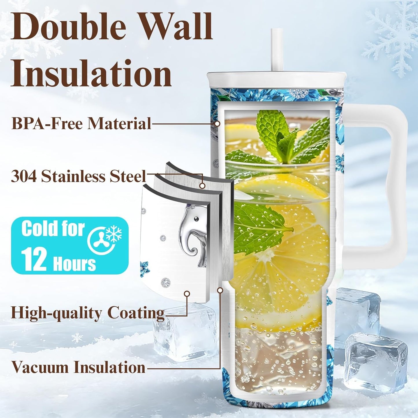 Gifts for Women Employees from Boss - Difference Maker Tumbler 40oz with Handle and Straw, Female Employee Appreciation Gift, Thank You Tumbler for Women, Staff Christmas Gift