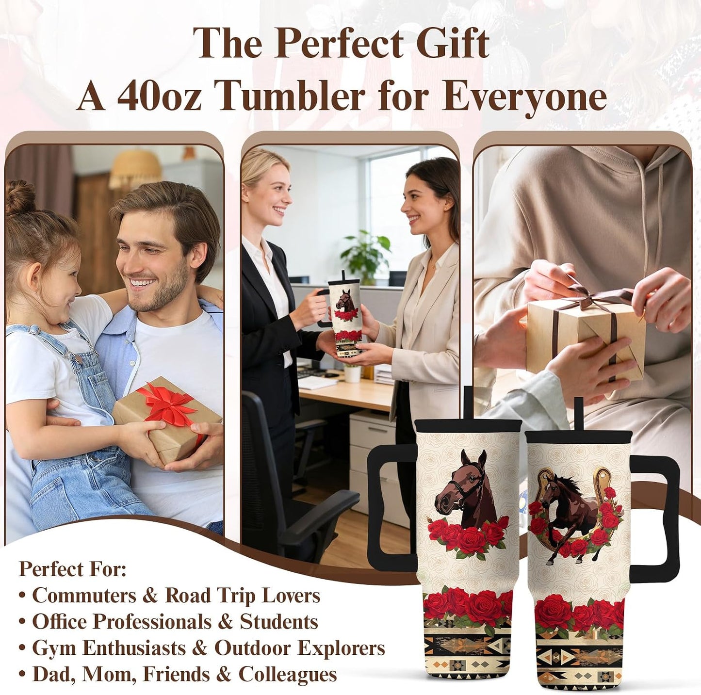 Gifts for Women Employees from Boss - Difference Maker Tumbler 40oz with Handle and Straw, Female Employee Appreciation Gift, Thank You Tumbler for Women, Staff Christmas Gift