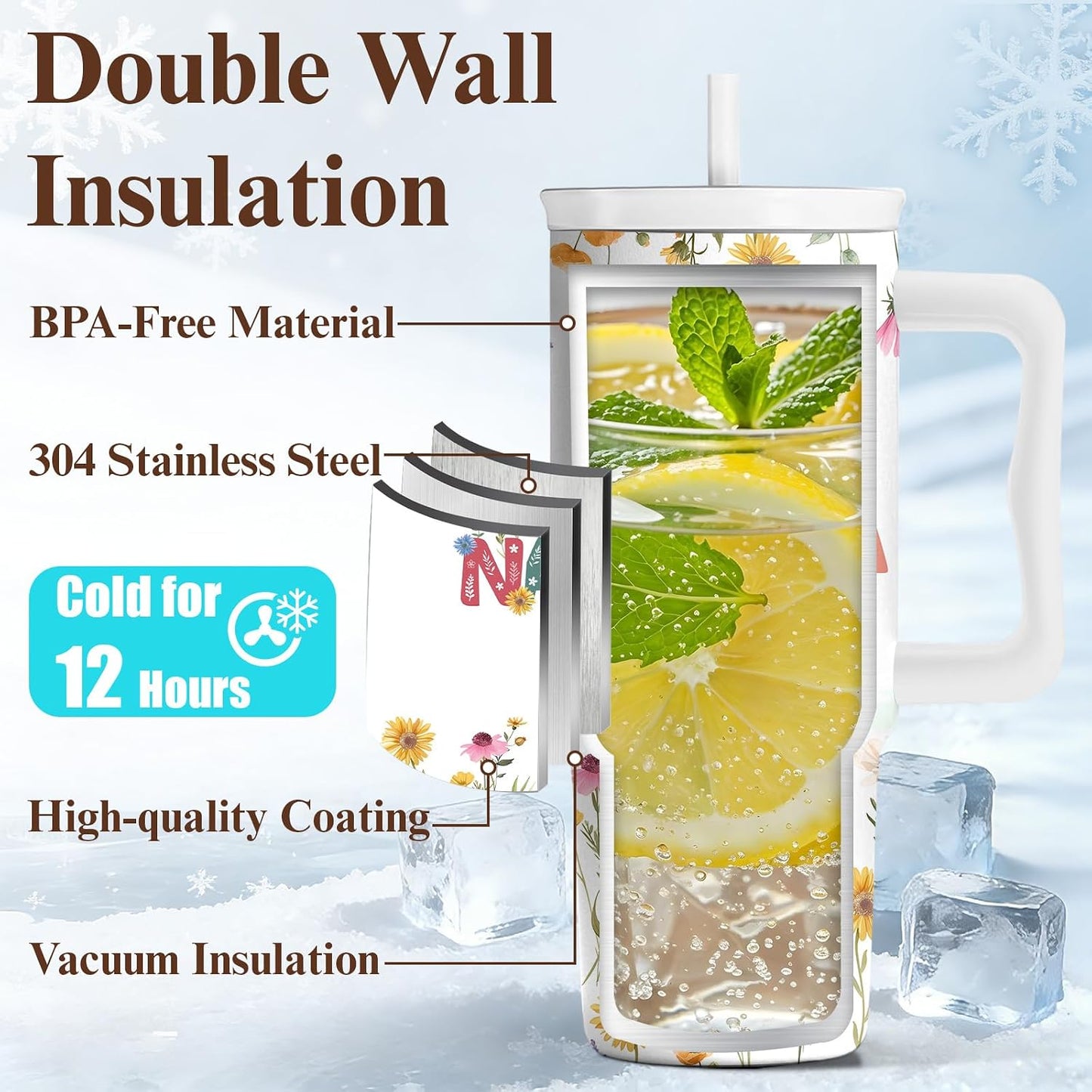 Gifts for Women Employees from Boss - Difference Maker Tumbler 40oz with Handle and Straw, Female Employee Appreciation Gift, Thank You Tumbler for Women, Staff Christmas Gift