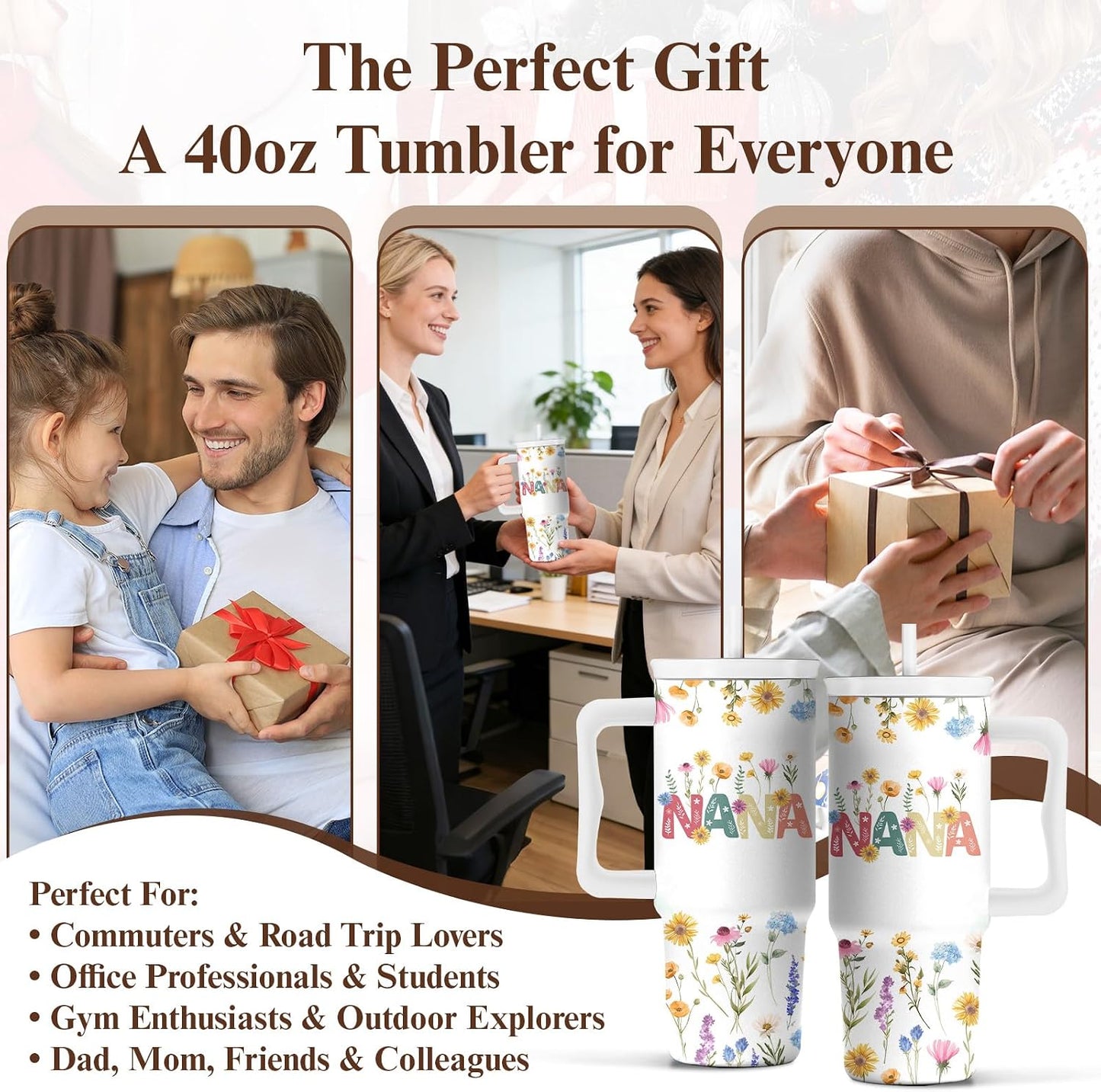 Gifts for Women Employees from Boss - Difference Maker Tumbler 40oz with Handle and Straw, Female Employee Appreciation Gift, Thank You Tumbler for Women, Staff Christmas Gift