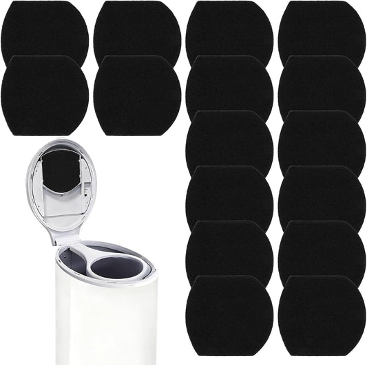 16 PCS Diaper Pail Deodorizer Refills for Ubbi Diaper Pail, Activated Charcoal Odor Absorbing Filters, Strong Odor Eliminating, Precise fit, Keep Nursery Fresh Long-Lasting