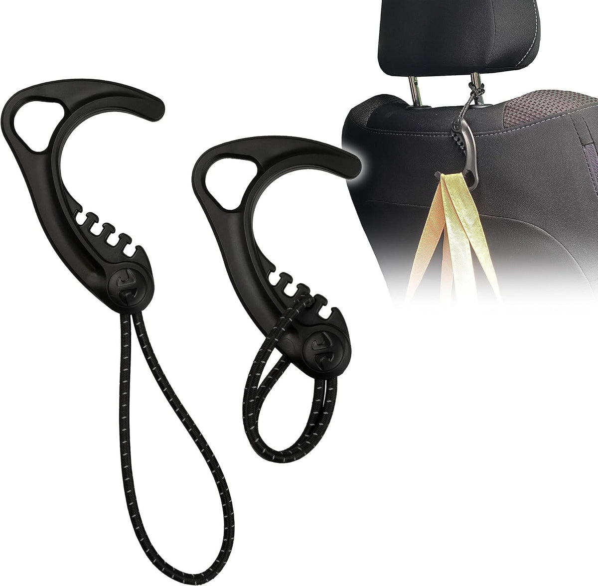 Gear Hook Orange — S Hook for Backpacks, Cars, Stollers, Purses, and Closet Storage, S Carabiner and Hero Clip Heavy Duty Alternative, S Carabiner Clip, S Hook for Quick and Easy Use
