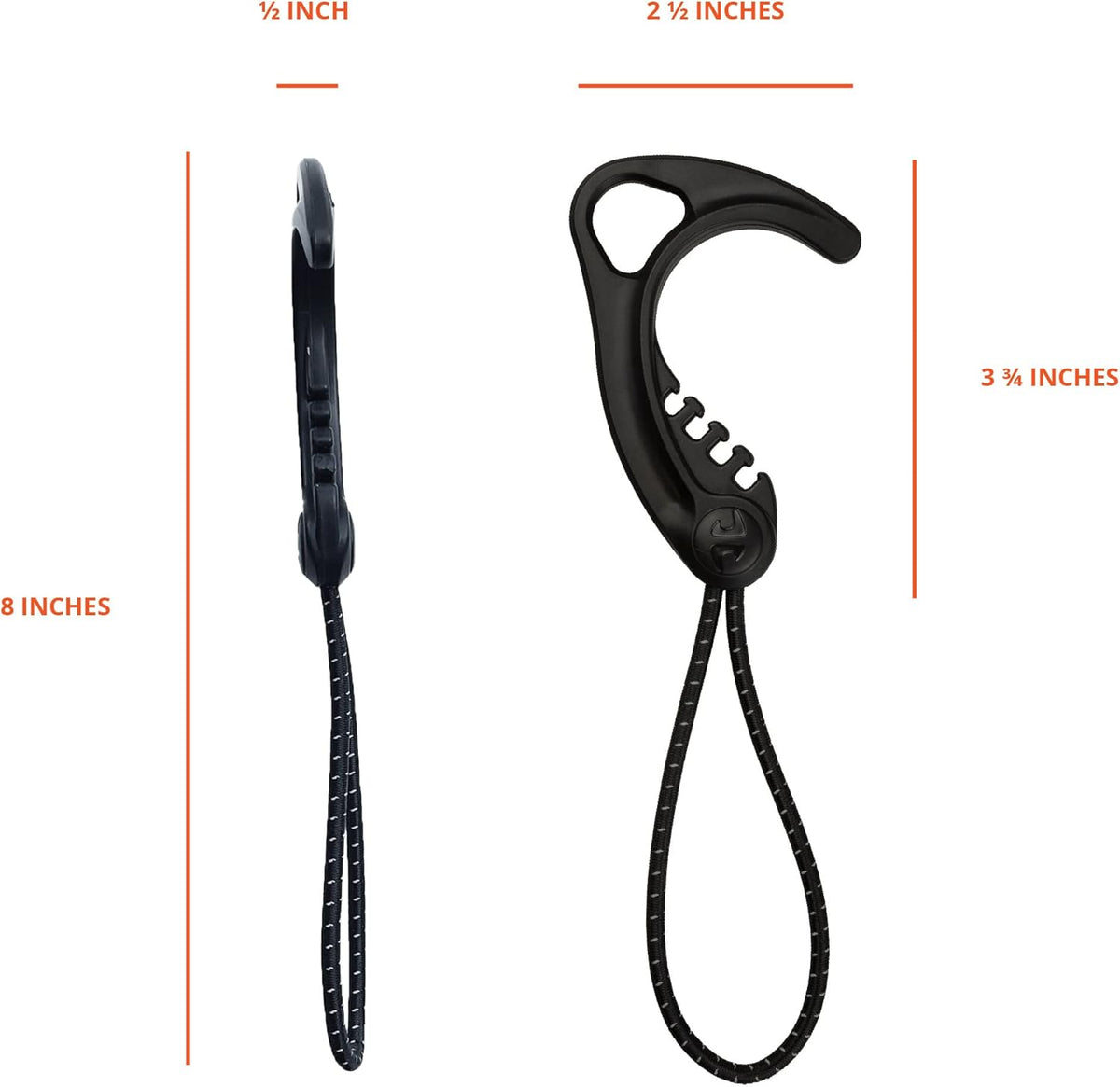 Gear Hook Orange — S Hook for Backpacks, Cars, Stollers, Purses, and Closet Storage, S Carabiner and Hero Clip Heavy Duty Alternative, S Carabiner Clip, S Hook for Quick and Easy Use