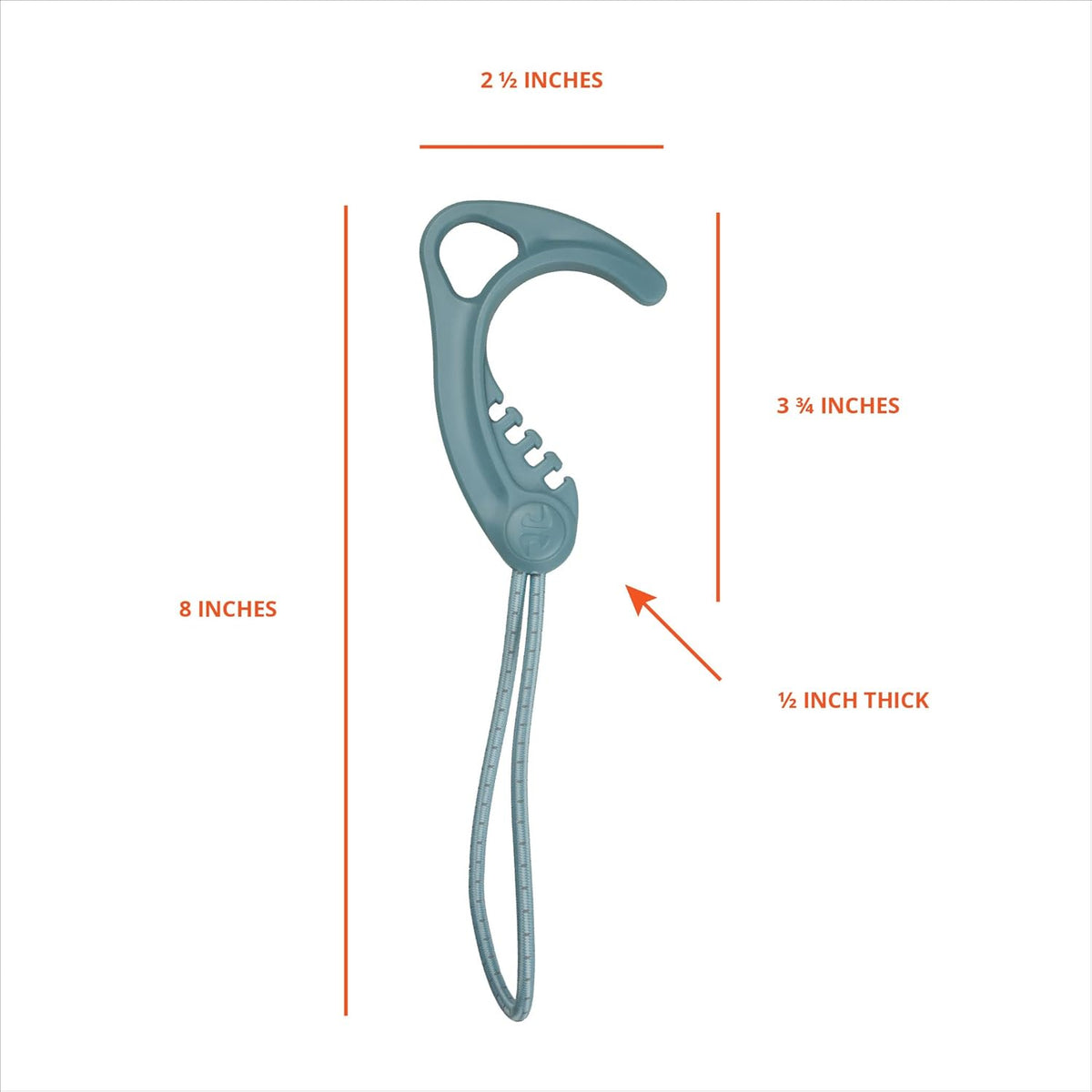 Gear Hook Orange — S Hook for Backpacks, Cars, Stollers, Purses, and Closet Storage, S Carabiner and Hero Clip Heavy Duty Alternative, S Carabiner Clip, S Hook for Quick and Easy Use