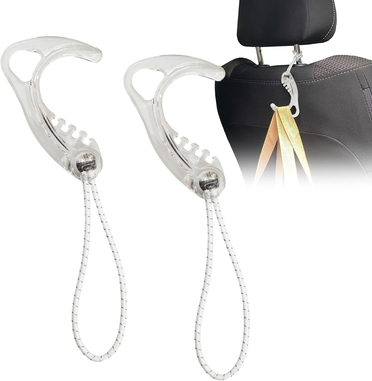 Gear Hook Orange — S Hook for Backpacks, Cars, Stollers, Purses, and Closet Storage, S Carabiner and Hero Clip Heavy Duty Alternative, S Carabiner Clip, S Hook for Quick and Easy Use