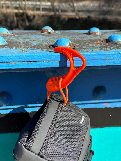 Gear Hook Orange — S Hook for Backpacks, Cars, Stollers, Purses, and Closet Storage, S Carabiner and Hero Clip Heavy Duty Alternative, S Carabiner Clip, S Hook for Quick and Easy Use