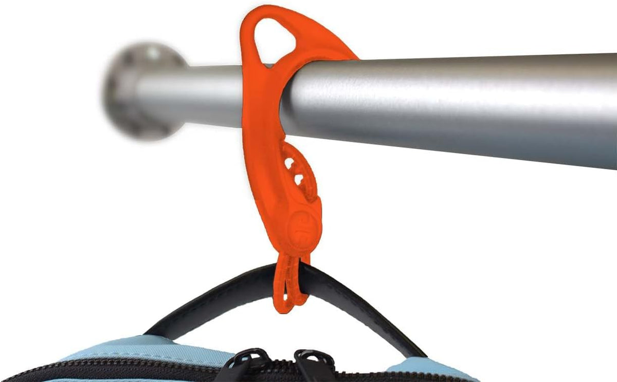 Gear Hook Orange — S Hook for Backpacks, Cars, Stollers, Purses, and Closet Storage, S Carabiner and Hero Clip Heavy Duty Alternative, S Carabiner Clip, S Hook for Quick and Easy Use