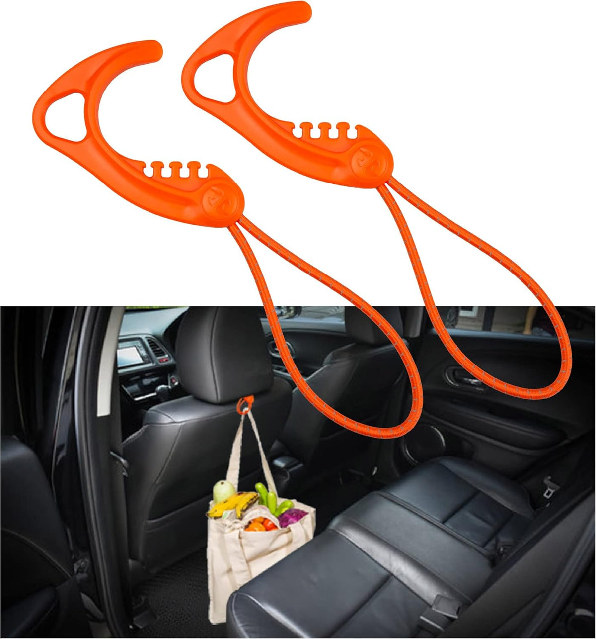 Gear Hook Orange — S Hook for Backpacks, Cars, Stollers, Purses, and Closet Storage, S Carabiner and Hero Clip Heavy Duty Alternative, S Carabiner Clip, S Hook for Quick and Easy Use