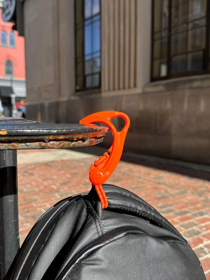 Gear Hook Orange — S Hook for Backpacks, Cars, Stollers, Purses, and Closet Storage, S Carabiner and Hero Clip Heavy Duty Alternative, S Carabiner Clip, S Hook for Quick and Easy Use
