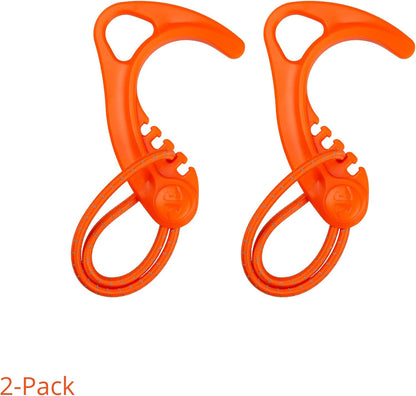 Gear Hook Orange — S Hook for Backpacks, Cars, Stollers, Purses, and Closet Storage, S Carabiner and Hero Clip Heavy Duty Alternative, S Carabiner Clip, S Hook for Quick and Easy Use