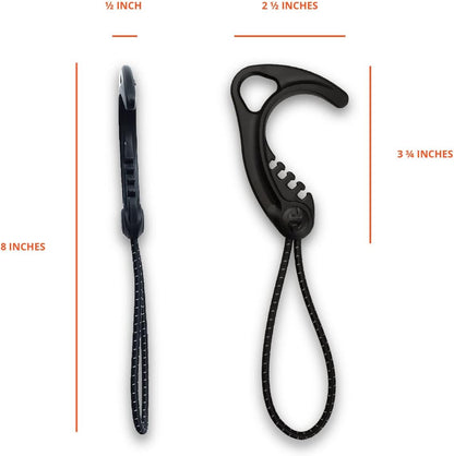 Gear Hook Orange — S Hook for Backpacks, Cars, Stollers, Purses, and Closet Storage, S Carabiner and Hero Clip Heavy Duty Alternative, S Carabiner Clip, S Hook for Quick and Easy Use