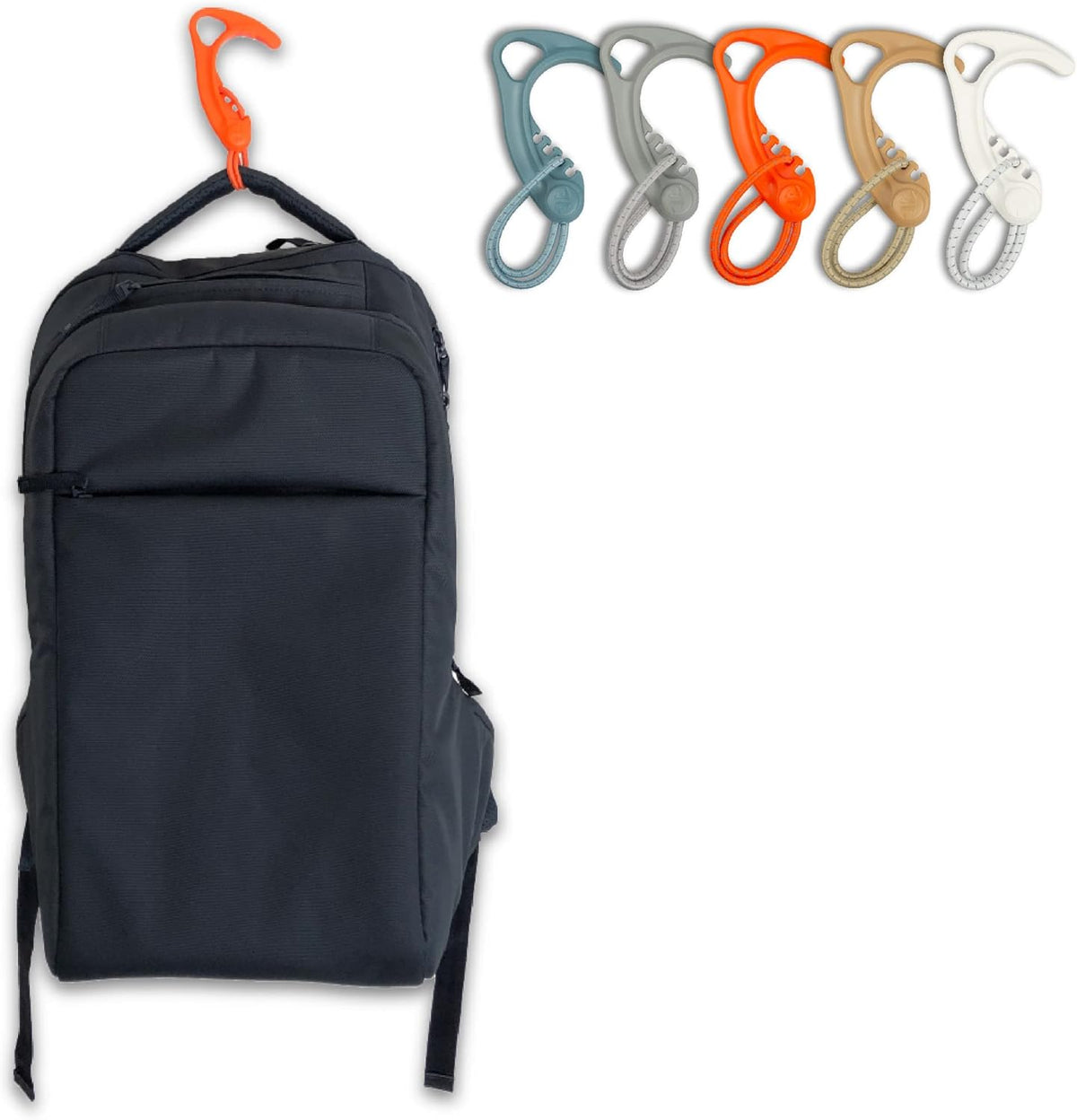 Gear Hook Orange — S Hook for Backpacks, Cars, Stollers, Purses, and Closet Storage, S Carabiner and Hero Clip Heavy Duty Alternative, S Carabiner Clip, S Hook for Quick and Easy Use