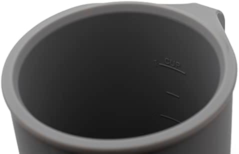 Silicone Coffee Cup - Food Grade Silicone Camping Mug with Handle - Portable, Collapsible Coffee Mug - BPA Free, Dishwasher Safe and Microwave Safe 12- oz (Slate Blue, 1 Pack)