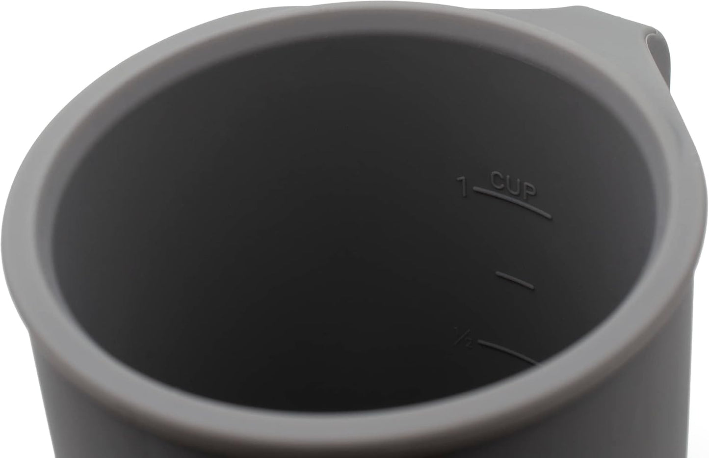 Silicone Coffee Cup - Food Grade Silicone Camping Mug with Handle - Portable, Collapsible Coffee Mug - BPA Free, Dishwasher Safe and Microwave Safe 12- oz (Slate Blue, 1 Pack)