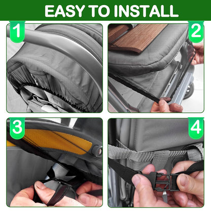 Baby Mosquito Net for Stroller Sun Shade, 2-in-1 Stroller Cover – Black