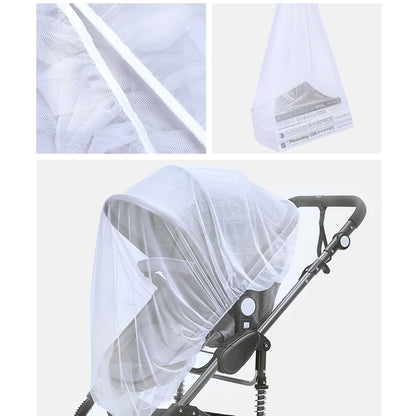 Baby Mosquito Net for Stroller Sun Shade, 2-in-1 Stroller Cover – Black