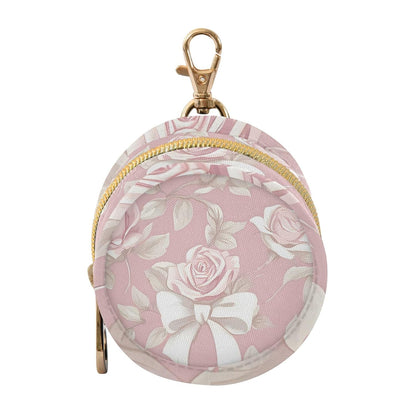 Soft Pink Roses and Bows Baby Pacifier Holder Case, Dustproof Portable Storage Box for Diaper Bag Purse, Pacifier Storage Container for Boys & Girls