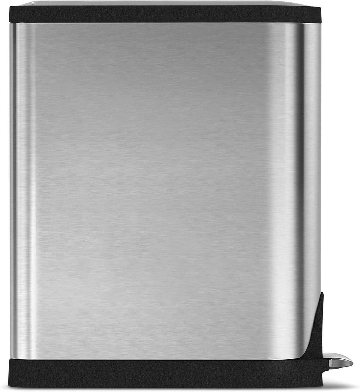 Butterfly Step Can, 18L / 4.8 Gallon Trash Can with Upgraded Odor Control for Bedrooms, Bathrooms, Nurseries, 150,000-Step Pedal, Lid Shox® Silent Close, White Steel