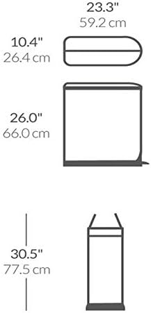 Butterfly Step Can, 18L / 4.8 Gallon Trash Can with Upgraded Odor Control for Bedrooms, Bathrooms, Nurseries, 150,000-Step Pedal, Lid Shox® Silent Close, White Steel